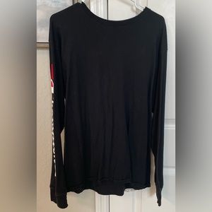 Champion Men’s Classic L/S All Cotton Athletic Pullover-Sz L-EUC-Script “C” Logo